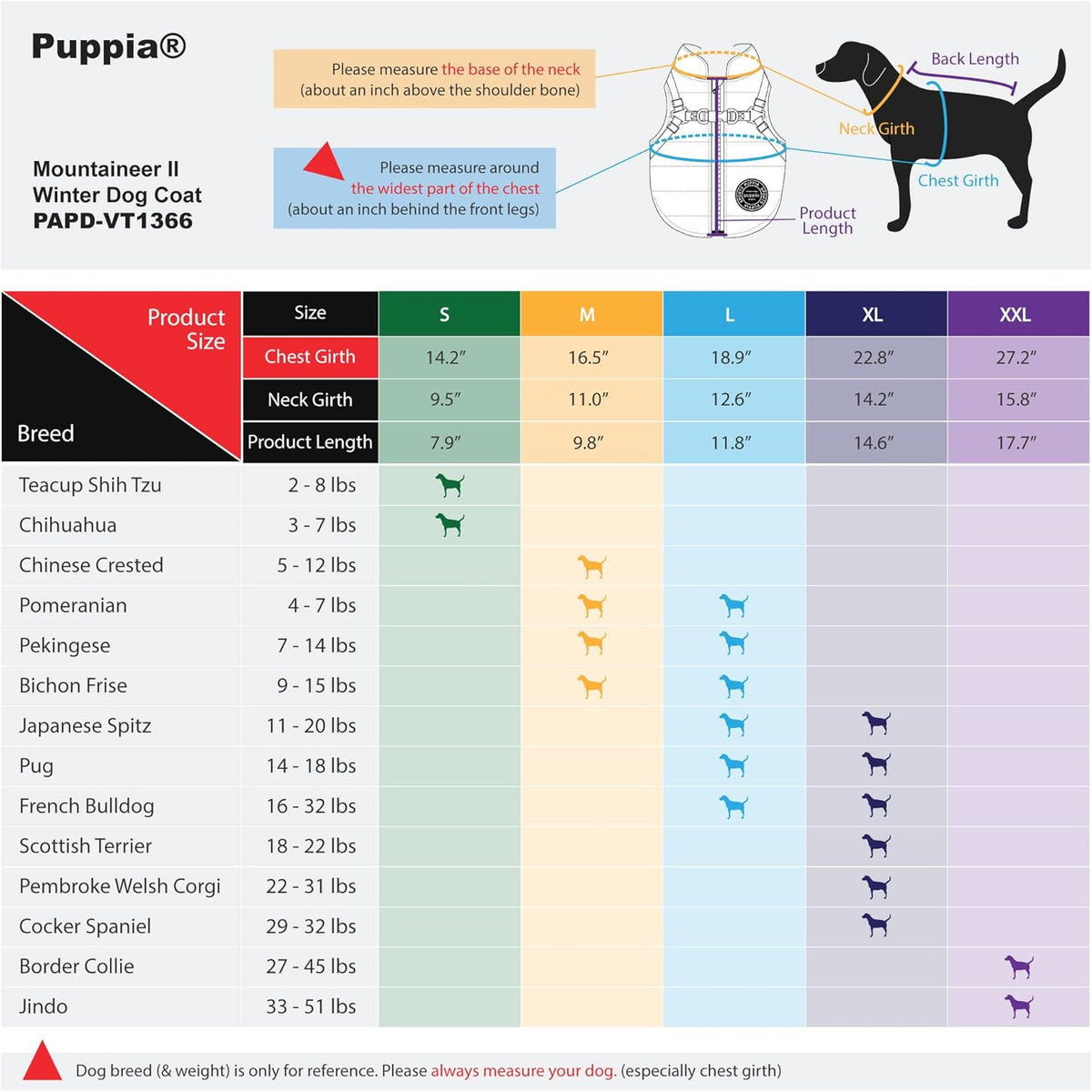 Puppia pet winter apparel double d-ring attachment