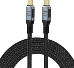 GELRHONR USB C to USB C charging cable front view showing nylon braided cord