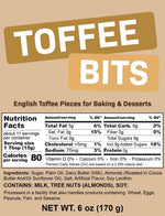 Butter toffee chips sprinkled over chocolate chip cookies