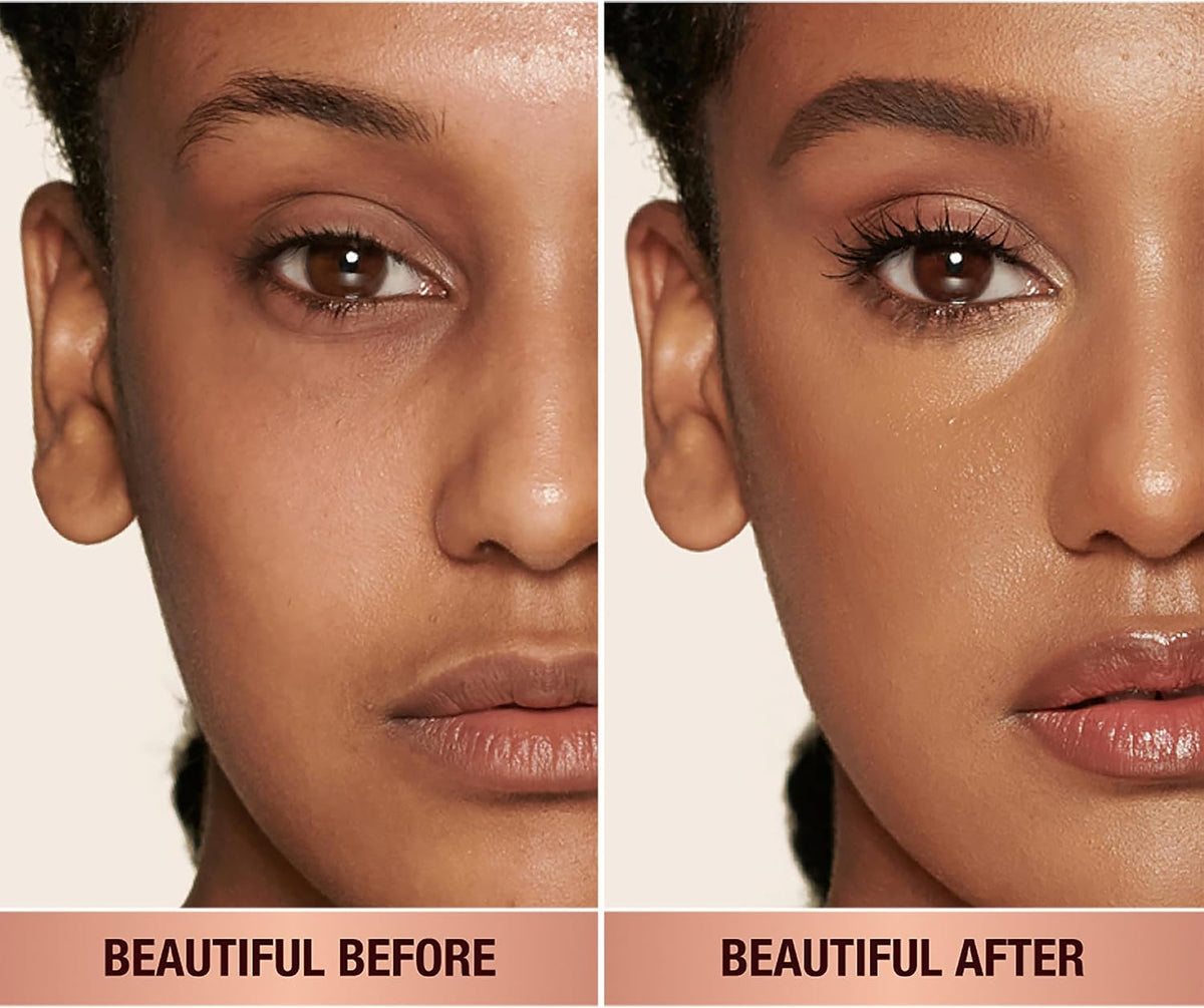 Hydrating under eye liquid concealer applicator close up.