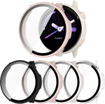JADTILXY Garmin Vivoactive 6 case four pack front view displaying multi color bumper options