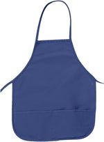 Big Accessories two-pocket 24 inch apron front view royal blue workwear