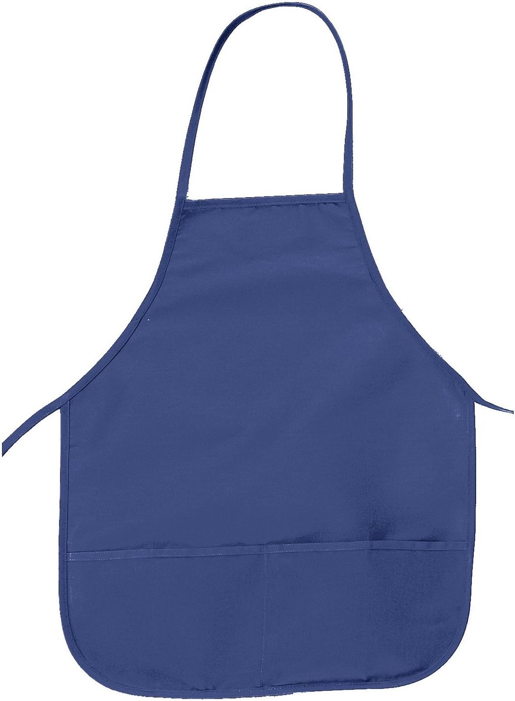 Big Accessories two-pocket 24 inch apron front view royal blue workwear