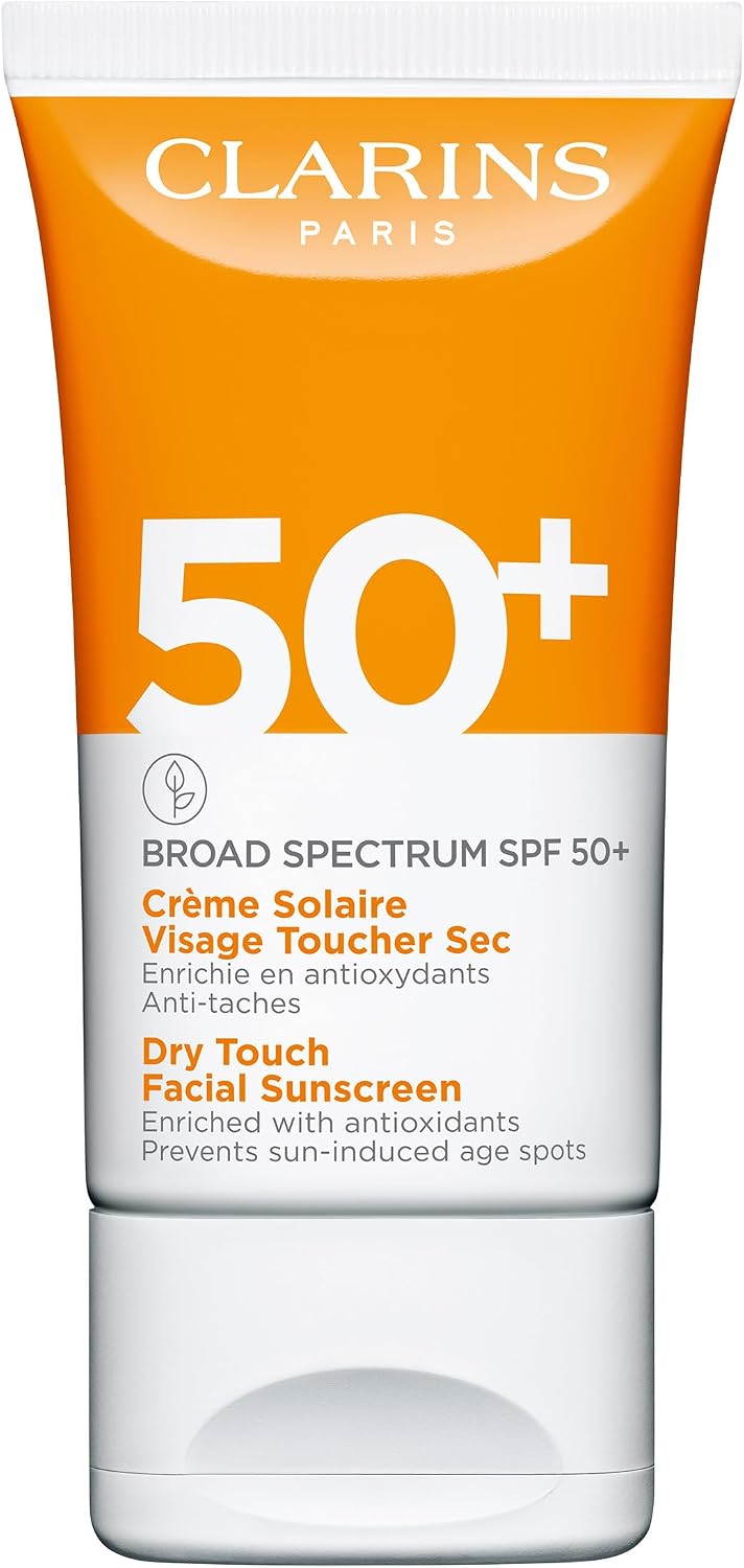 Clarins dry touch face sunscreen front view bottle
