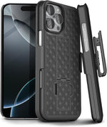 MOTIVE for iPhone 16 Pro max Case with Belt Clip, Rigid, Kickstand | 6.9" | Ranger v1 Series, Black, 360 degrees holster, open-top/open-bottom port access, textured grip, slim - Image 12