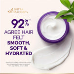 Nutraharmony hair mask jar displaying key ingredients and product details