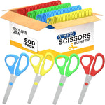 E-Clips USA blunt tip kids scissors front view of 500 pack