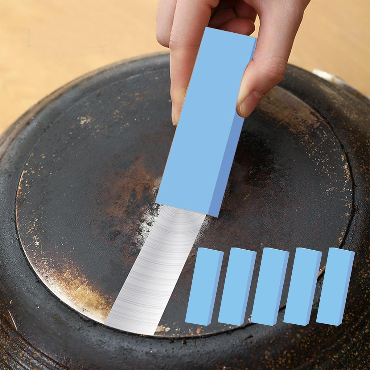 Duroecsain 5 piece kitchen cleaning eraser set front view
