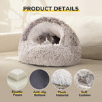 Catism cat cave bed showing plush interior texture