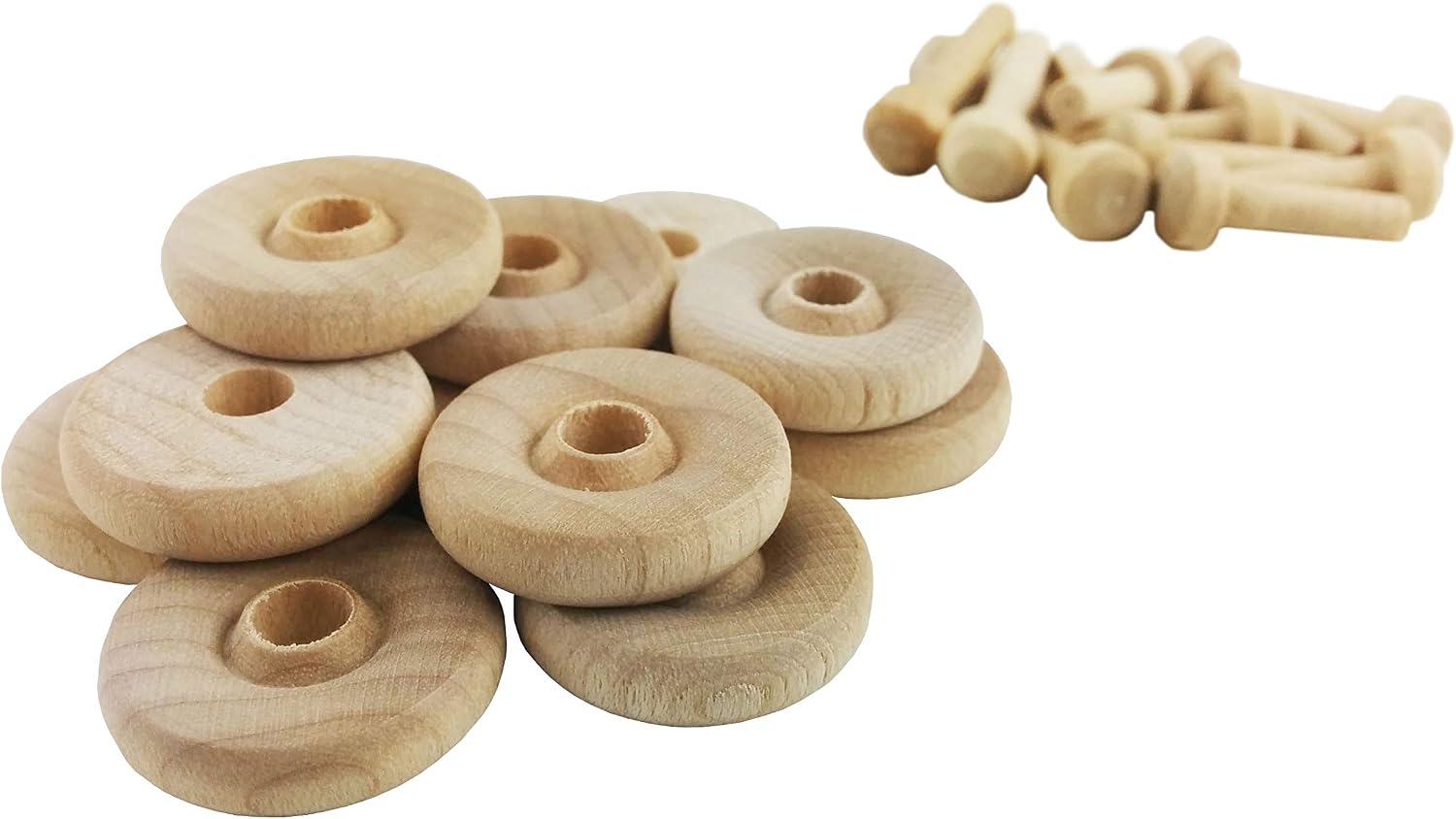 Maple Landmark solid wood wheels 24 pack front view imported craft set