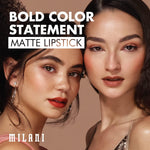 Pigmented cool toned pink imported lipstick formulation close up view