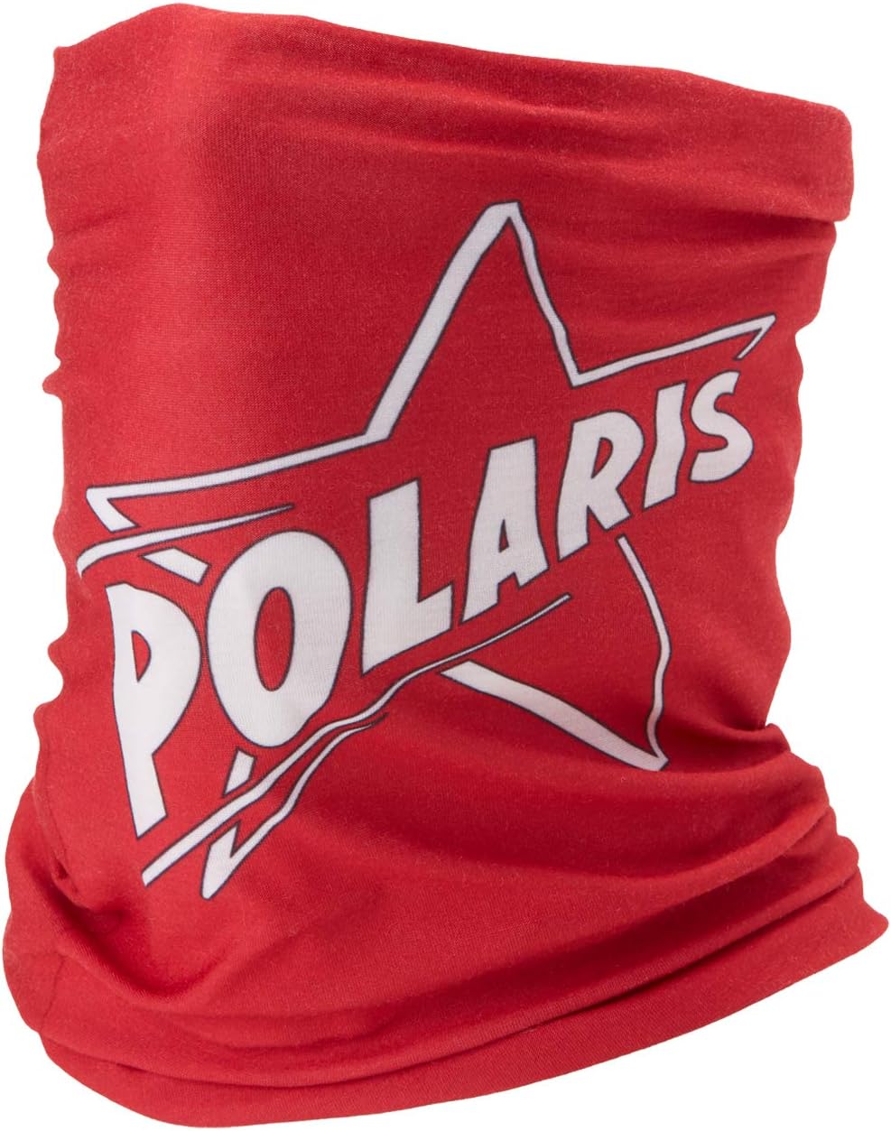 Polaris Neck Gaiter Red front view showcasing seamless stretch fabric face cover