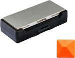 Demonstrating knife sharpening angle alignment with the multi-angle guide block