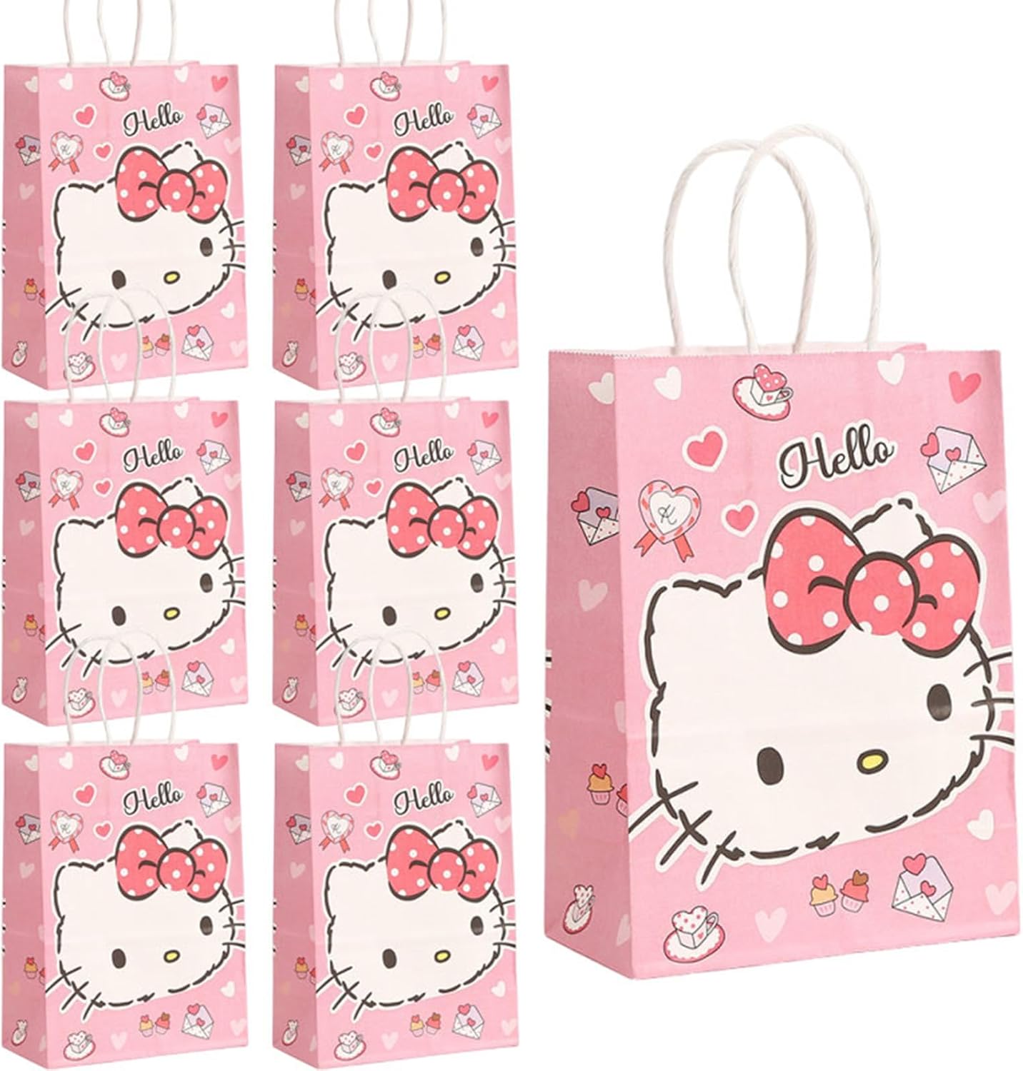 Winawing cartoon party favor bags front view