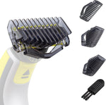 Cercgvel replacement guide combs kit front view showcasing three distinct trimmer guards on a white backdrop.