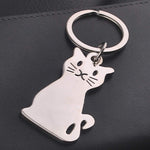 Elechobby Cat Shape Keychain angled view highlighting durable zinc alloy construction