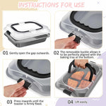 Qinyoung non-stick sheet cake pan with clear lid