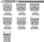Premium stainless steel comb blades for pet grooming close up detailing