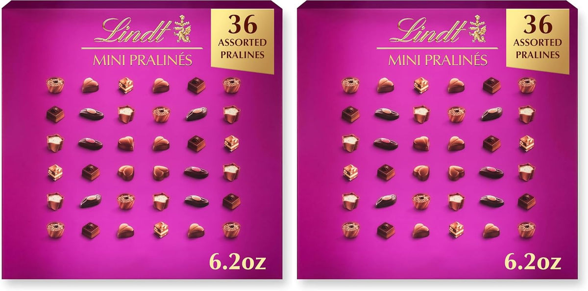 Lindt Mini Pralines, Assorted Chocolate Candy Pralines With Premium Filling, Great For Gift Giving, 6.2 oz. Gift Box - Image 9