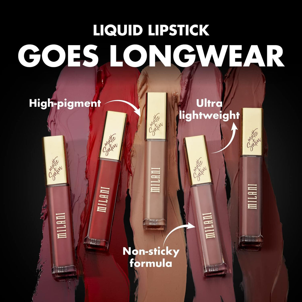Long lasting deep red matte lipstick bottle close up