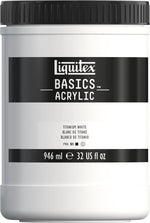 Liquitex Basics acrylic paint titanium white jar front view
