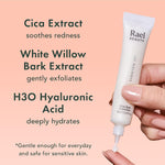 Back label of Rael Cica Spot treatment with application directions.