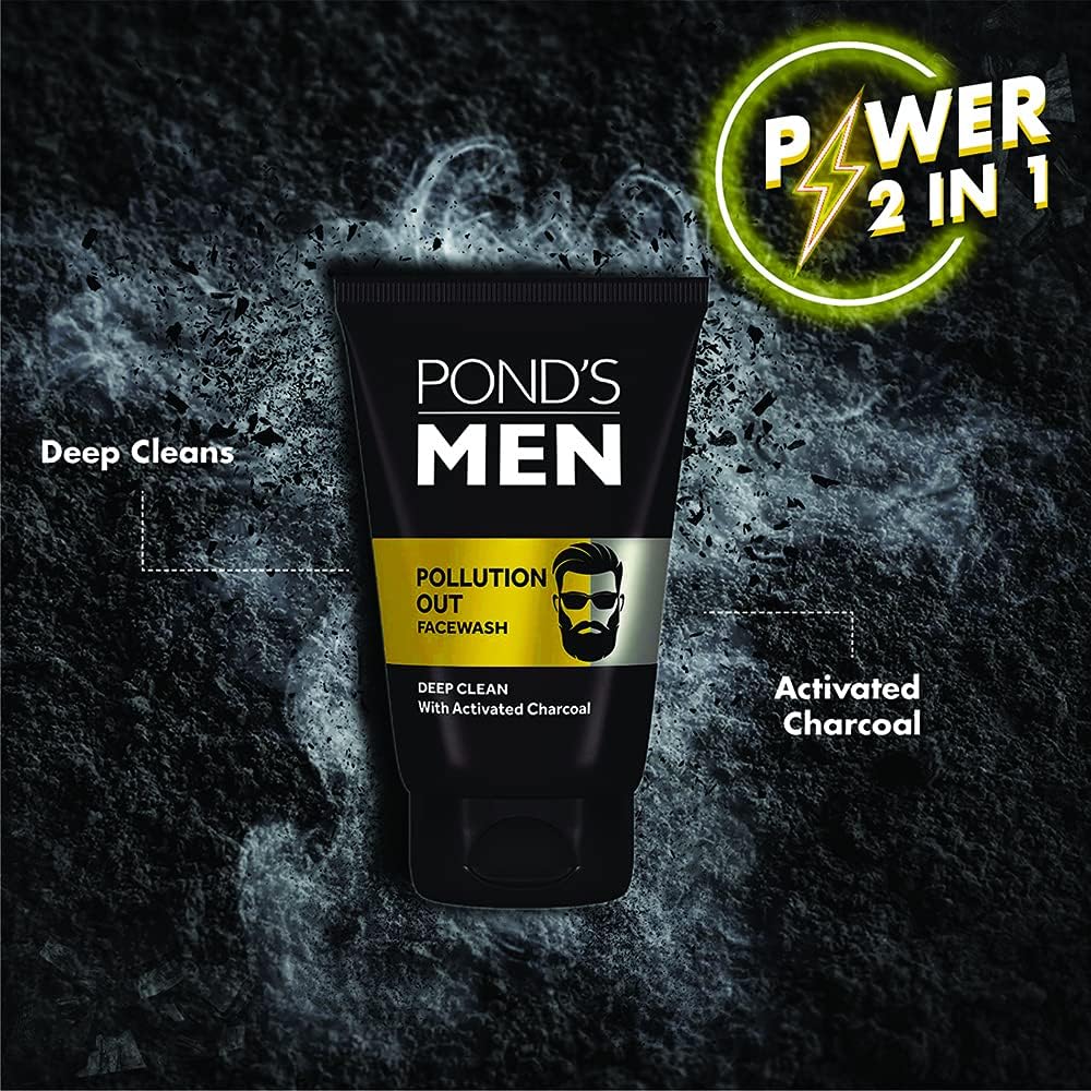 Pond's Men deep clean face wash creamy texture showcase