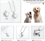 Pet cremation jewelry shown inside branded gift box