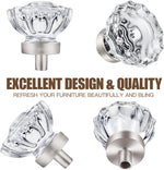 Shiny Handles vintage crystal dresser drawer knobs angled perspective