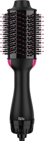 Aopant hair dryer brush front view showing oval ceramic titanium barrel