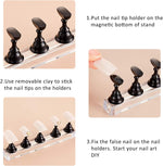 Blulu press on nail practice stand components
