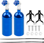 Silver simulation nitrogen bottle angle view