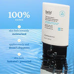 Application of Belif Aqua Bomb SPF 45 on skin