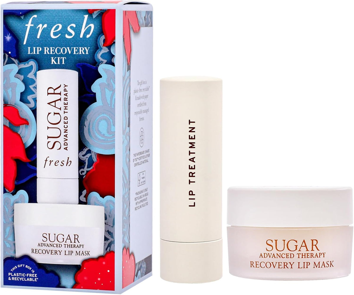 Fresh lip care duo set components laid out
