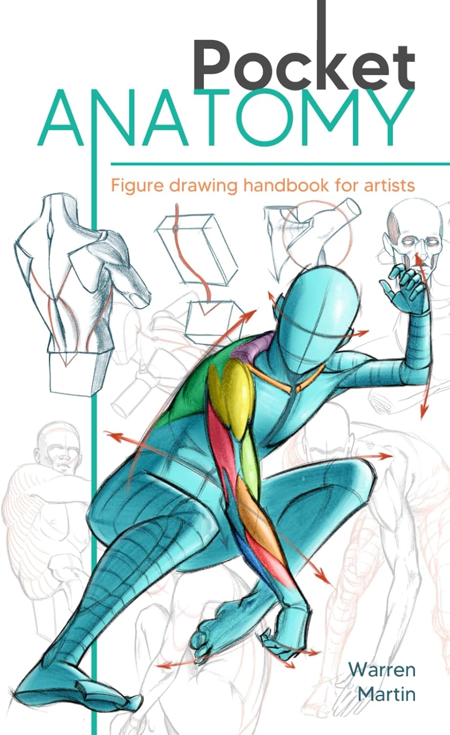 Pocket Anatomy: Figure Drawing Handbook in Color for Artists, Learning How to Draw Human Body by Simplifying the Complex Structures of the Body and Understanding the Human Form - Image 1
