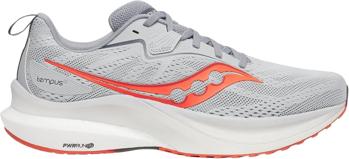 Saucony Men's Tempus 2 Sneaker side profile cloud pepper
