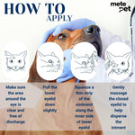 Metepet pet eye ointment tube for horses cattle and birds