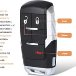 Keyecu RAM key fob side profile displaying metal key blade