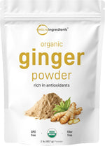 Micro Ingredients organic ginger powder front view packaging