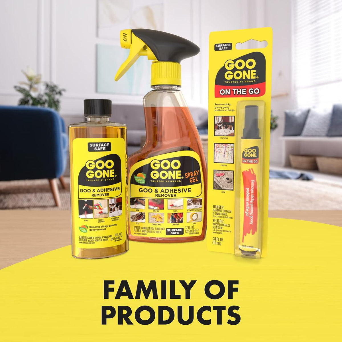Goo Gone Original - 2 Ounce - Surface Safe Adhesive Remover Safely Removes Stickers Labels Decals Residue Tape Chewing Gum Grease Tar - Image 9