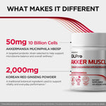 Close up view of the 120 veggie capsules bottle for gut microbiome balance