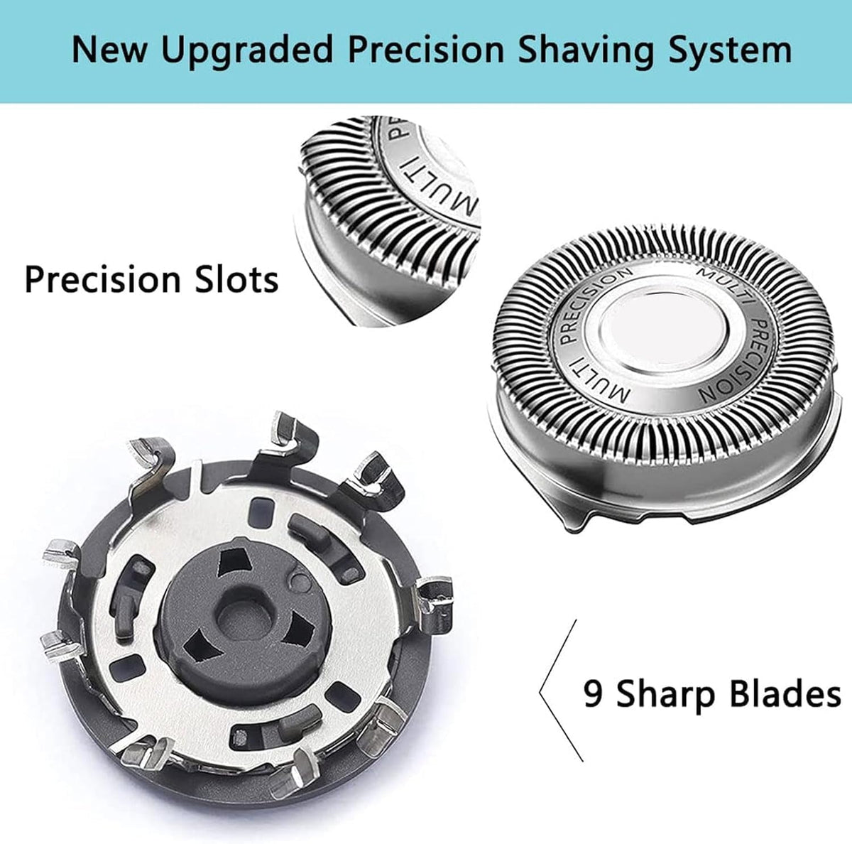 Gleway replacement shaving head packaging and contents