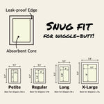 WickedPup disposable diaper inserts adhesive backing strip demonstration for secure attachment