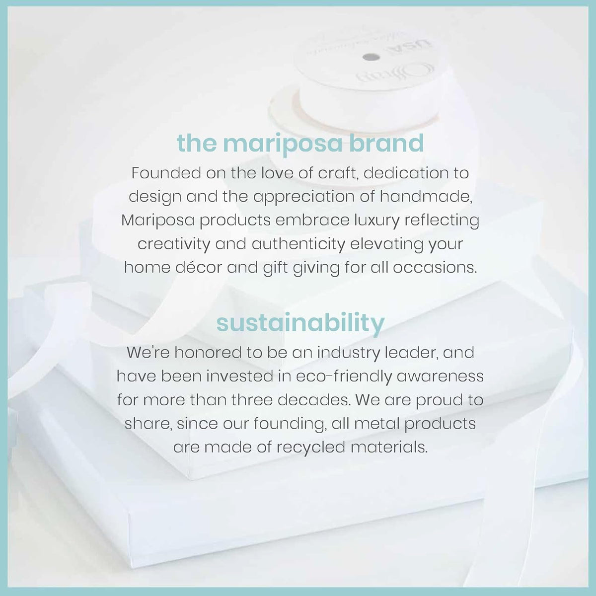 MARIPOSA recycled aluminum napkin weight displayed on dining table