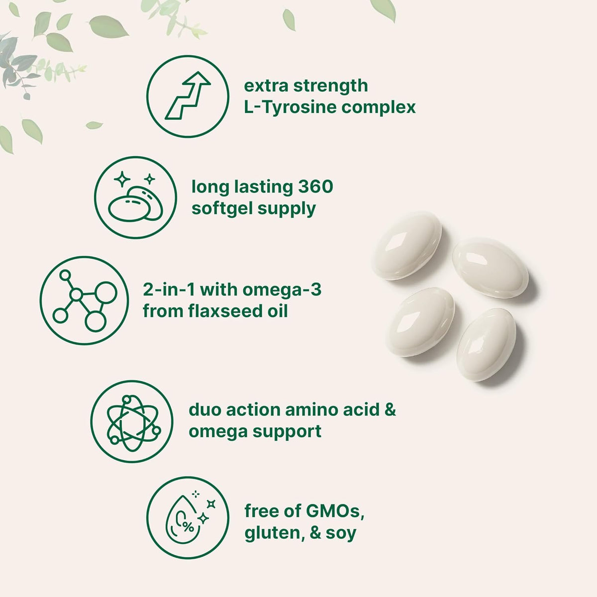 Micro Ingredients dual-action softgels close-up texture