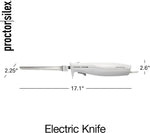Proctor Silex Easy Slice Electric Knife for Carving Meats, Poultry, Bread, Crafting Foam and More, Lightweight with Contoured Grip, White - Image 7