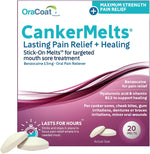 OraCoat CankerMelts mouth sore treatment front packaging view