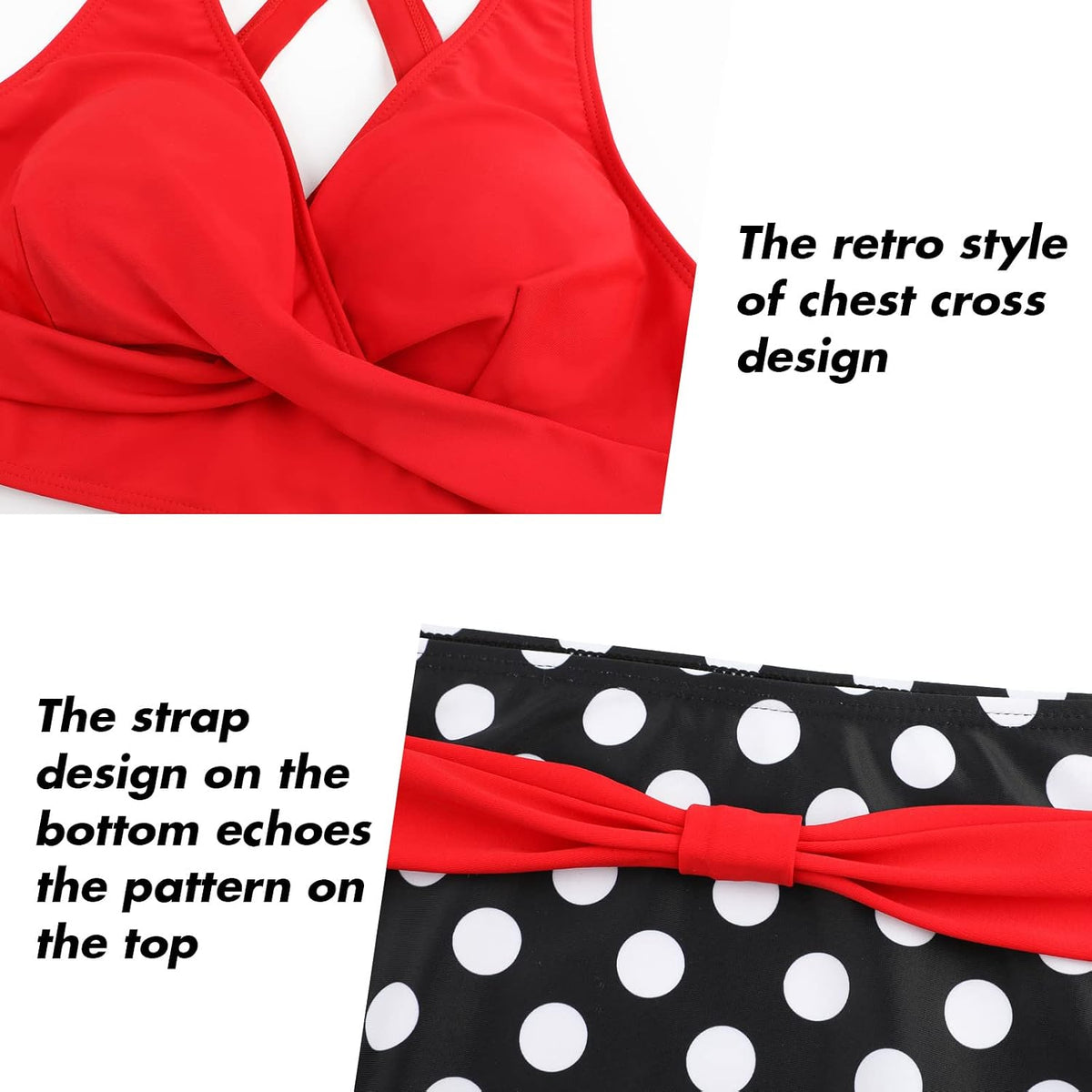 SEAFORM two piece swimsuit crisscross back detail