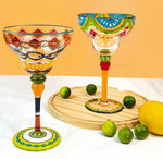 Supercap colorful cocktail glass angle view