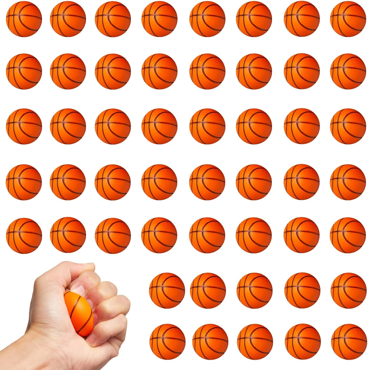 Wellvo 36 pack mini basketball stress balls front view